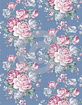 Classic Popular Flower Seamless pattern background