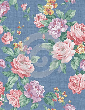 Classic Popular Flower Seamless pattern background