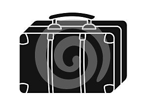 Classic portmanteau baggage vector illustration icon