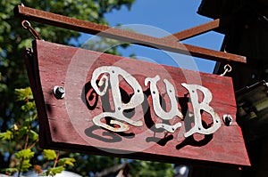 Classic pub sign Union Washington USA