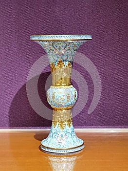 Classic Qing Qianlong Antique CloisonnÃÂ© Painted Enamel Altar Flower Vase Ancient Chinese Art Deco Treasure Palace Museum