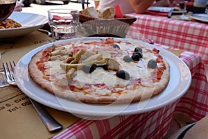 Classic quattro stagioni pizza photo