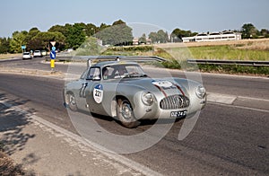 Classic racing car Mercedes Benz 300 SL W194 prototype 1952 in historical classic race Mille Miglia, in Forlimpopoli, FC, Italy
