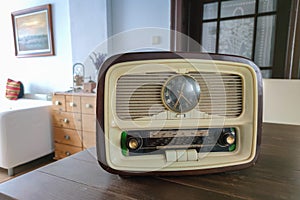 Classic radio on a table