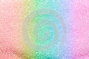 Classic rainbow glitter background - selective focus and stylish