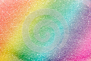 Classic rainbow glitter background - selective focus and stylish