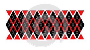 Classic Red and Black Argyle Pattern Background, vector design Generative AI