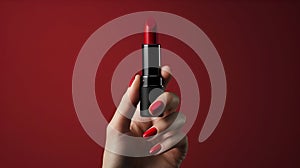 Classic Red: The Bold Statement of Lipstick. Generative ai