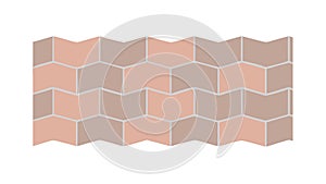 Red Brick Wall Texture Construction Pattern, vector design Generative AI