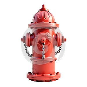 Classic Red Fire Hydrant: 3D Render, Isolated, Safety, Emergency, City Infrastructure