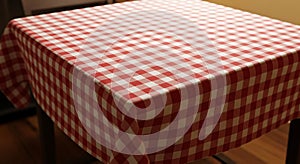 Classic Red Gingham Tablecloth Pattern
