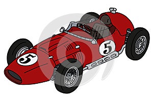 The classic red racecar