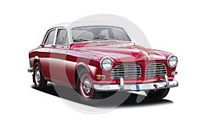 Volvo 121 classic car isolated on white background photo