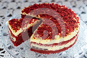 Classic Red velvet cake with cream cheese frosting