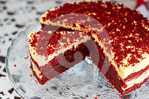 Classic Red velvet cake with cream cheese frosting