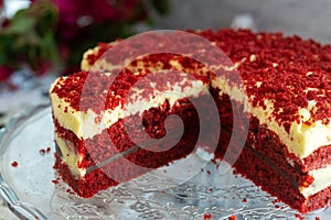 Classic Red Velvet cake with cream cheese frosting