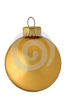 Classic reflective golden christmas ornament