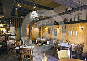 Classic restaurant interior photo