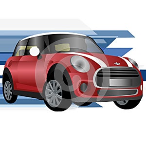 Classic Retro car mini cooper Royalty Free Vector