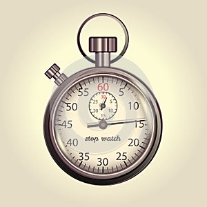 Classic retro stopwatch illustration