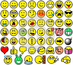 Classic retro style 54 smileys