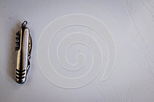 Switchblade isolated on white background photo