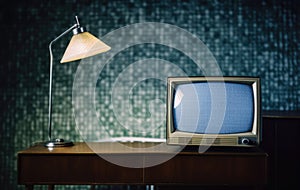 A classic retro vintage TV, a window to bygone entertainment