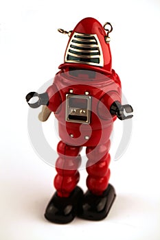 Classic robot tin toy in bright colors