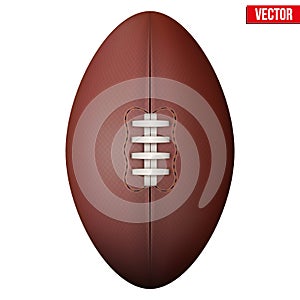 Classic rugby ball isolated on a white background