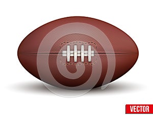 Classic rugby ball isolated on a white background