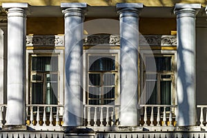 Classic russian manor in Moscow with colonade