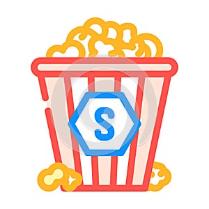 classic salt popcorn food color icon vector illustration