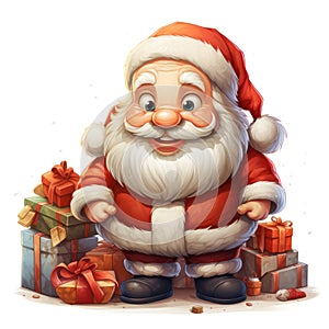 classic santa claus, the santa claus standing christmas background