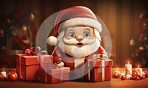 classic santa claus, the santa claus standing christmas background