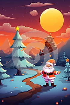 classic santa claus, the santa claus standing christmas background