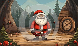 classic santa claus, the santa claus standing christmas background