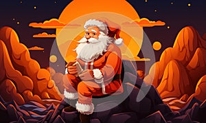 classic santa claus, the santa claus standing christmas background