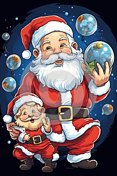 classic santa claus, the santa claus standing christmas background