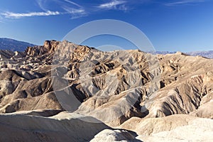 Classic Scenery Zabriskie Point Landscape Blue Sky Death Valley National Park