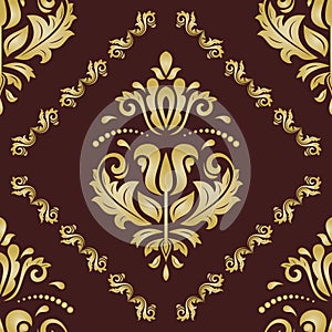 Classic Seamless Fine Pattern With Arabesques