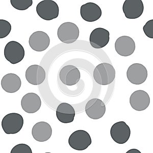 Classic Seamless Polka dot pattern of Dark grayish blue and Very dark grayish cyan color.