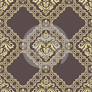 Classic Seamless Vector Fine Pattern With Arabesques