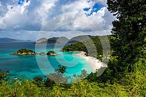 Classic shot of Trunk bay in St John, USVI