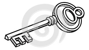 Classic Skeleton Key, Unlocking Secrets and Potential Vector Design Generative AI