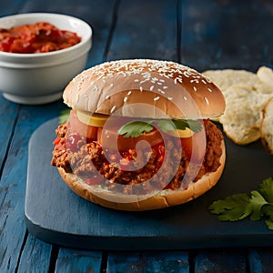 Classic Sloppy Joes made with seasoned ground beef in a tangy tomato sauce photo