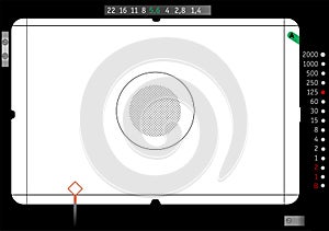 Classic SLR viewfinder,