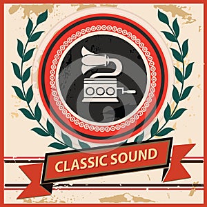 Classic Sound symbol,Vintage style