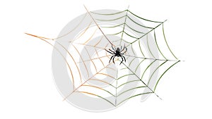 Classic Spider Web Silhouette Vector Icon, vector design Generative AI