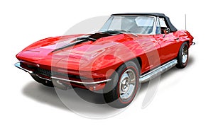 Classic Sports Car Corvette- isolated photo
