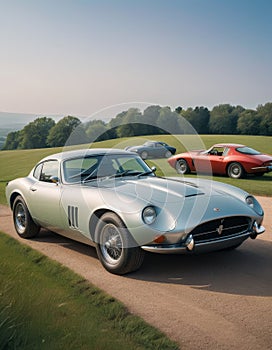 Classic Sports Cars on a Country Estate